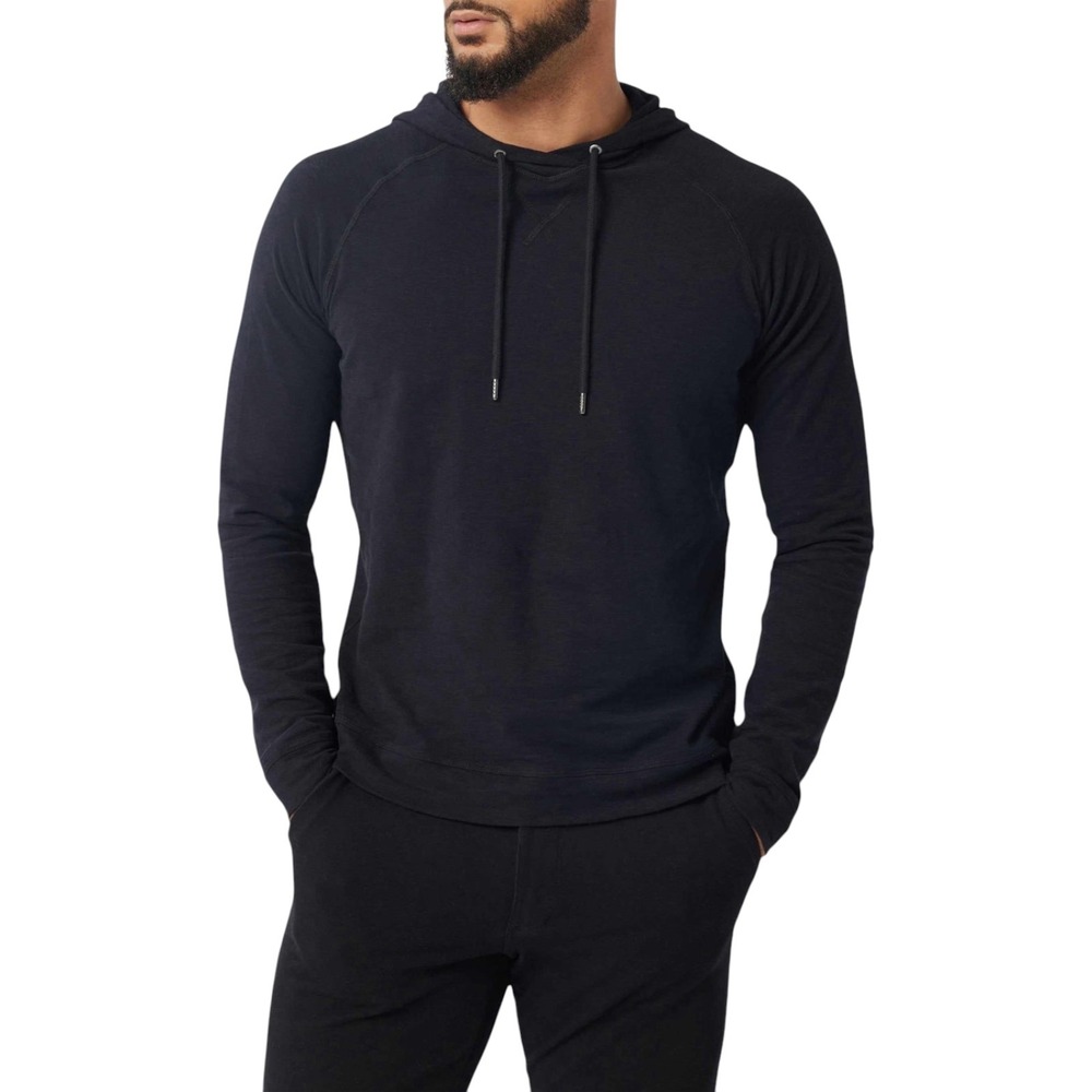 Good Man Brand Black Legend Raglan Long Sleeve Pullover Hoodie Size L Slim Fit